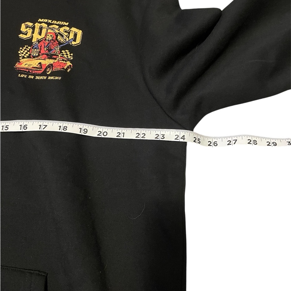 Retrofit Black Hoodie with Vibrant Maximum Speed Graphic XXL Mens NWT - Picture 3 of 7
